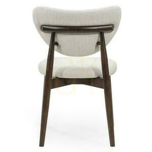 Set of 2 JULIETTE Beige Chairs with Italian Walnut Legs small 6