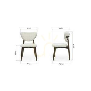 Set of 2 JULIETTE Beige Chairs with Italian Walnut Legs small 7