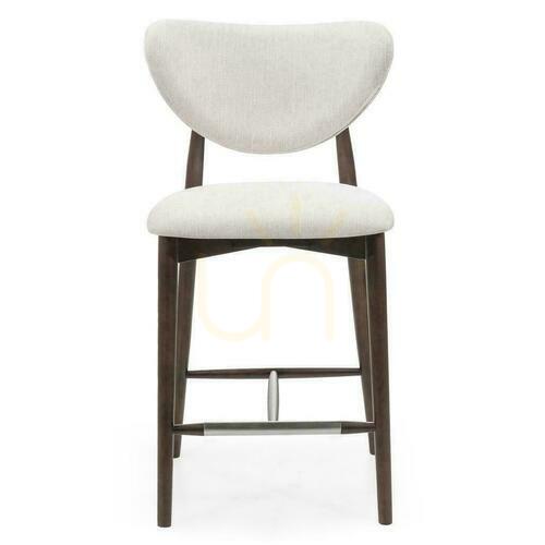 Check JULIETTE Beige Chair with Walnut Legs