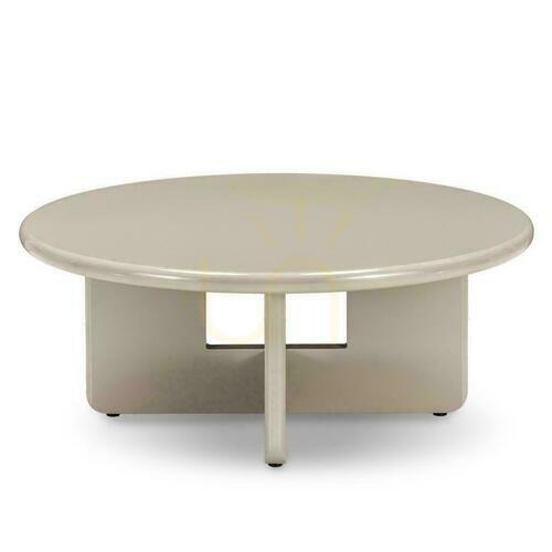 Check Coffee Table 80 cm LARNA Beige with Gloss