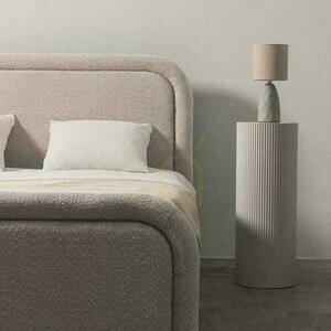 Upholstered bed 160x200 cm LORENZ Beige with storage compartment small 1