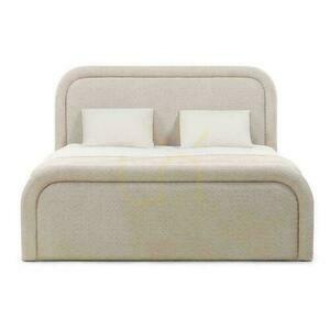 Upholstered bed 160x200 cm LORENZ Beige with storage compartment small 0
