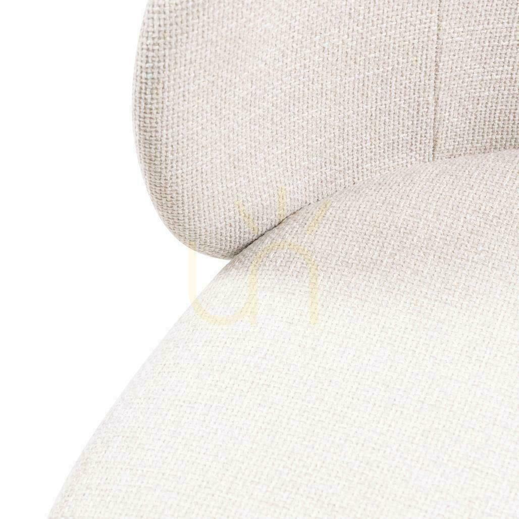 Check Set of 4 LUEUR Light Beige Chairs with Black Legs Set of 4 LUEUR Light Beige Chairs with Black Legs