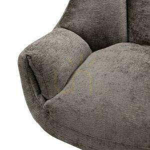 LUPIN Taupe Swivel Chair with Chrome Legs small 1