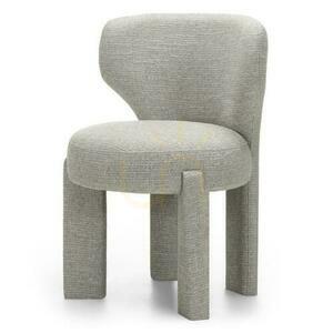 Set of 2 MALI Upholstered Chairs Gray-Beige small 1