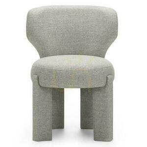 Set of 2 MALI Upholstered Chairs Gray-Beige small 0