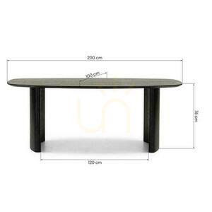Dining Table 200 cm MARIS Natural Ash Veneer small 3