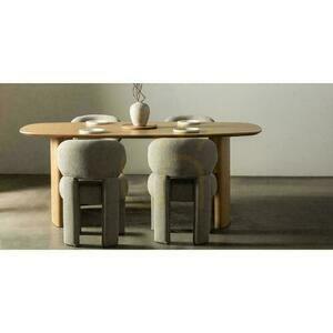 Dining Table 200 cm MARIS Natural Oak Veneer small 4