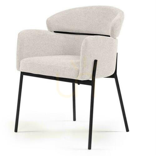 Check Set of 2 Chairs MAREO Light Beige