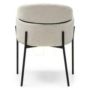 Set of 2 MAREO Ecru Chairs with Black Legs small 5