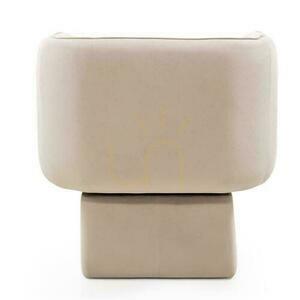 MAREL Swivel Chair Light Beige with Velvet small 4