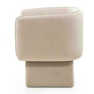 MAREL Swivel Chair Light Beige with Velvet small 5