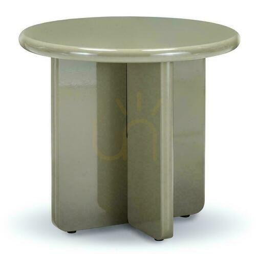 Check MELI Coffee Table 50 cm, Green Olive with Gloss