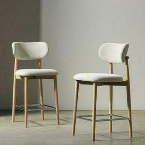 MIA Cream Hooker Set of 2 with Oak Legs small 2