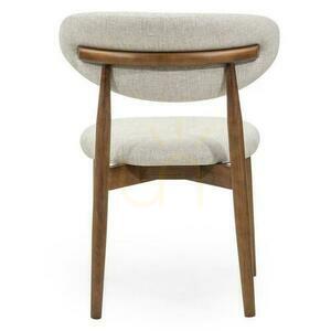 Set of 2 MIRALI Beige Chairs with Brown Legs small 6