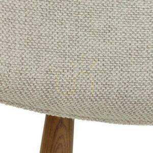 MIRALI Beige Chair with Brown Legs small 4