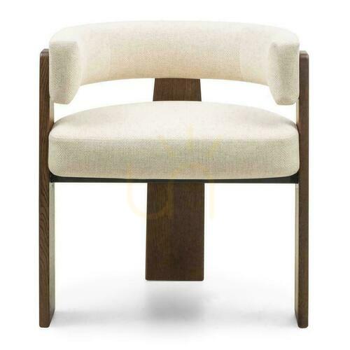 Check MOCHA Beige Chair with Oak Mokka Legs