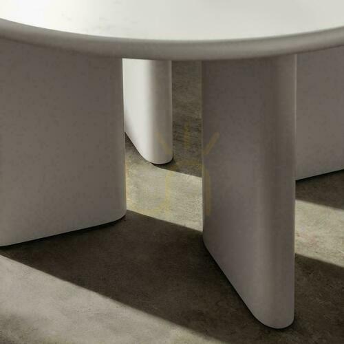 Check Dining Table 120 cm MOLIQ Matte Gray Beige
