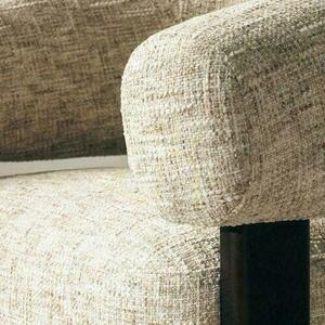 Armchair MONIQUE White and Gray with Walnut Legs small 6