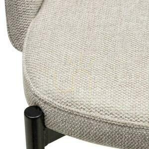 Set of 2 MORES Beige Chairs with Black Legs small 2