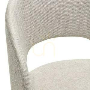 Set of 2 MORES Beige Chairs with Black Legs small 3