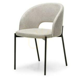 Set of 2 MORES Beige Chairs with Black Legs small 0
