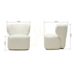MORELA Upholstered Armchair White small 5