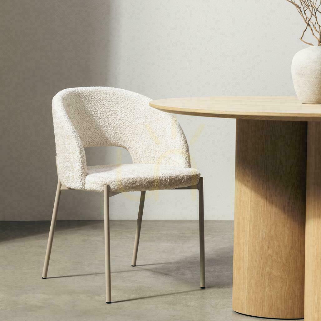 View Set of 2 MORES Light Beige Chairs Set of 2 MORES Light Beige Chairs