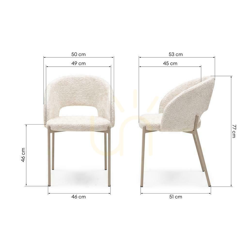 Preview Set of 2 MORES Light Beige Chairs Set of 2 MORES Light Beige Chairs