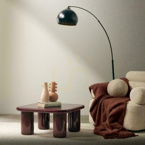 Check MURIEN coffee table 70 cm burgundy-cherry gloss Nova Nook