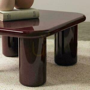 Coffee Table 70 cm MURIEN Maroon/Cherry with Gloss small 4