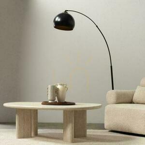 Coffee Table 130 cm NADIN Natural Wood with Gloss small 1