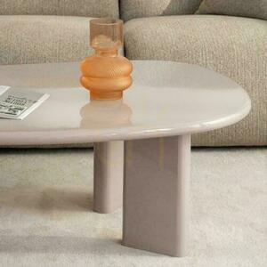 Coffee Table 130 cm NADIN Natural Wood with Gloss small 2