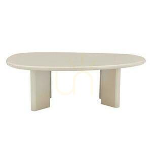 Coffee Table 130 cm NADIN Natural Wood with Gloss small 4