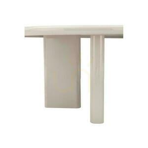 Coffee Table 130 cm NADIN Natural Wood with Gloss small 7