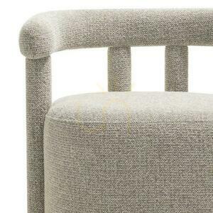 NOLAN Upholstered Armchair Gray small 5