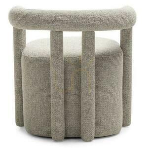 NOLAN Upholstered Armchair Gray small 7
