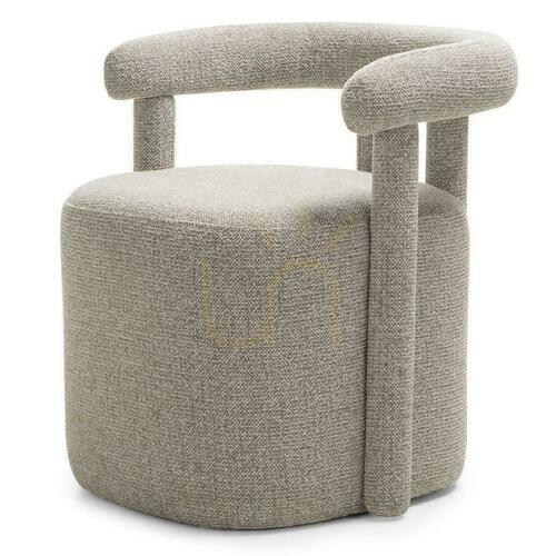 Check NOLAN Upholstered Armchair Gray