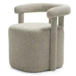 NOLAN Upholstered Armchair Gray small 0