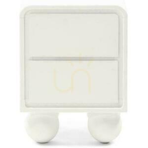 NORI Nightstand White with Round Legs small 5