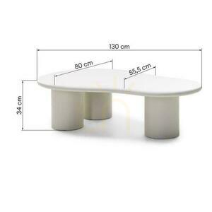 NUBE Matte Gray-Beige Coffee Table small 6