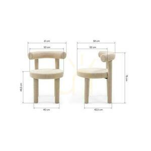 Set of 2 PERER II II Chairs, Beige Boucle small 6