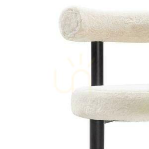 Set of 2 PERER Ecru Chairs with Black Legs small 7