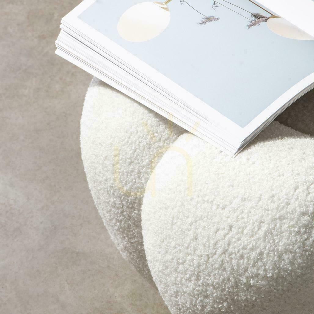 Preview PERLE White Boucle pouf PERLE White Boucle pouf