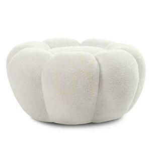 PERLE White Boucle pouf 4 PERLE White Boucle pouf small 4