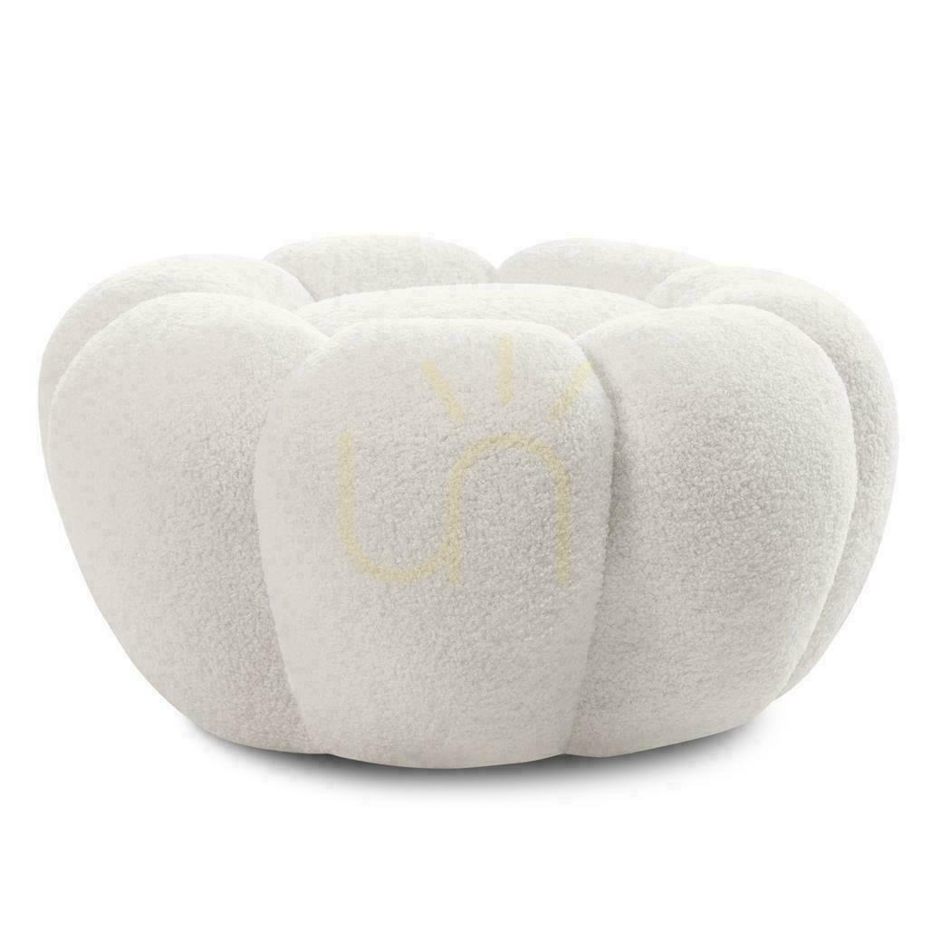 Show PERLE White Boucle pouf PERLE White Boucle pouf