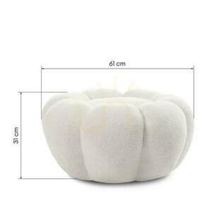 PERLE White Boucle pouf 5 PERLE White Boucle pouf small 5