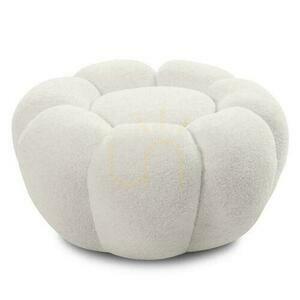 PERLE White Boucle pouf 0 PERLE White Boucle pouf small 0