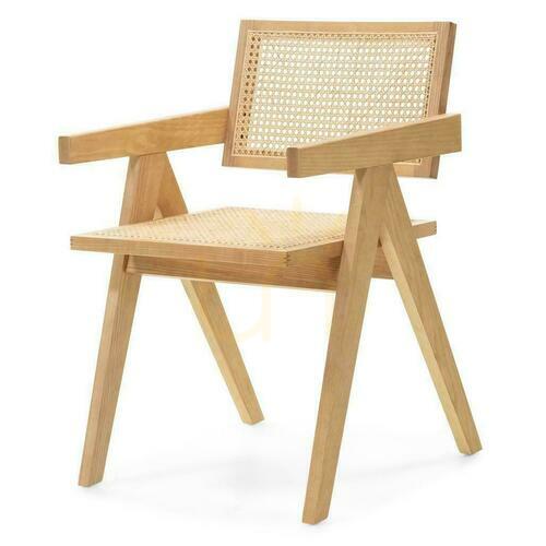Check RENE Natural Rattan Wooden Chair with Wiener Bonding
