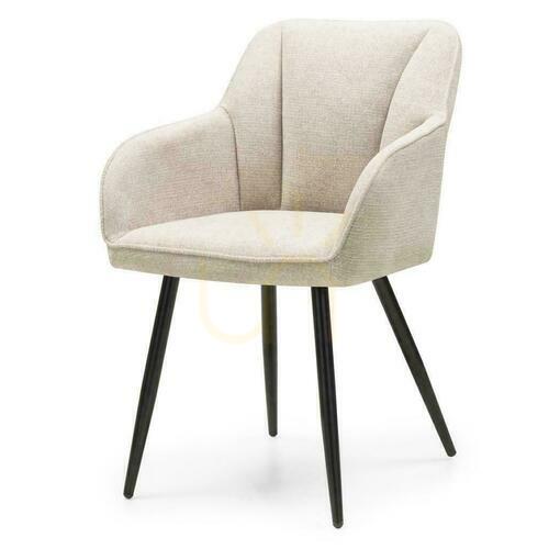 Check Set of 2 RUSSO Cappucino Chairs with Black Legs